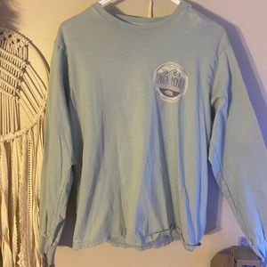 Santa Monica California Teal long sleeve size womens S